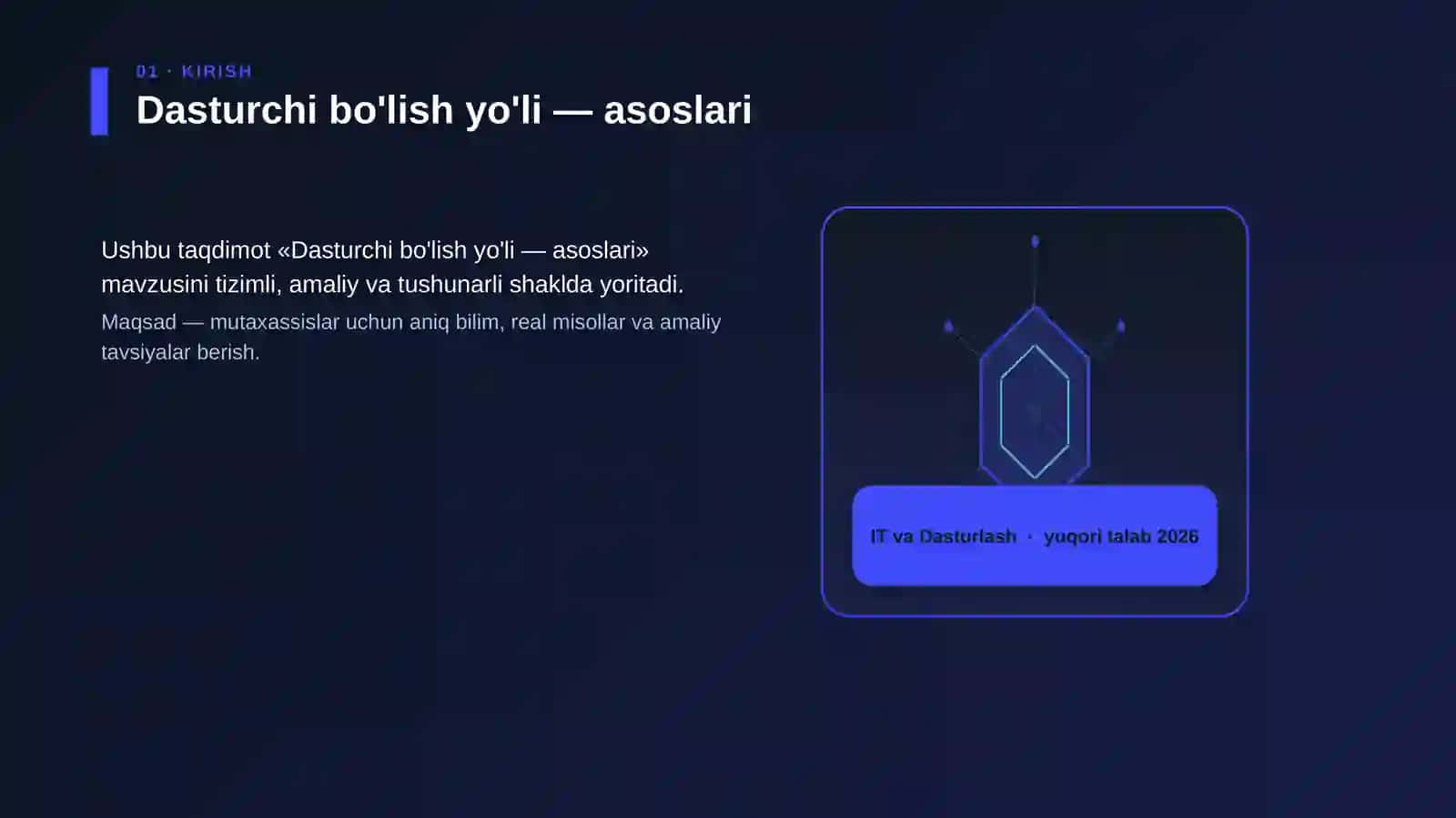 Dasturchi bo'lish yo'li — asoslari 3