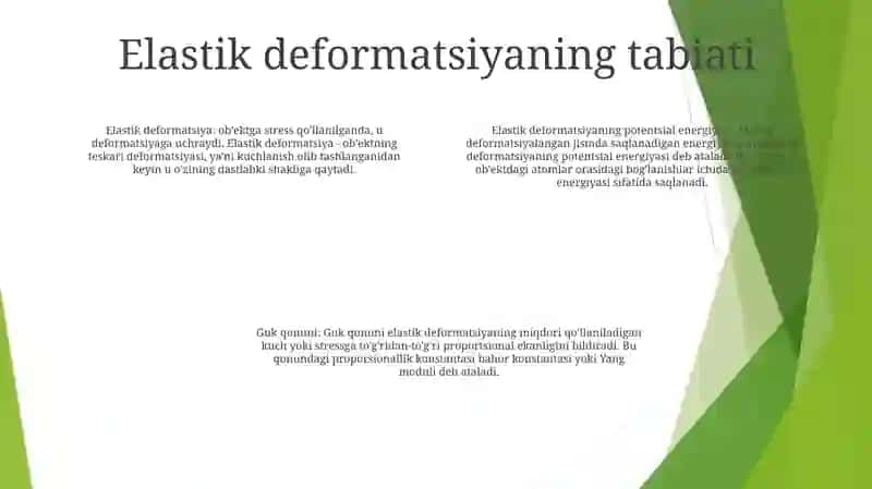 Elastik Defomatsiya Energiyasi 3