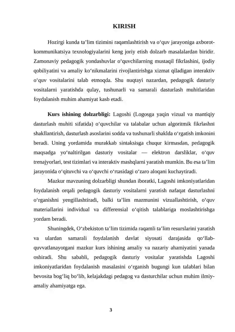 PEDAGOGIK DASTURIY VOSITALAR YARATISHDA LAGOSHI IMKONIYATLARIDAN FOYDALANISH 3