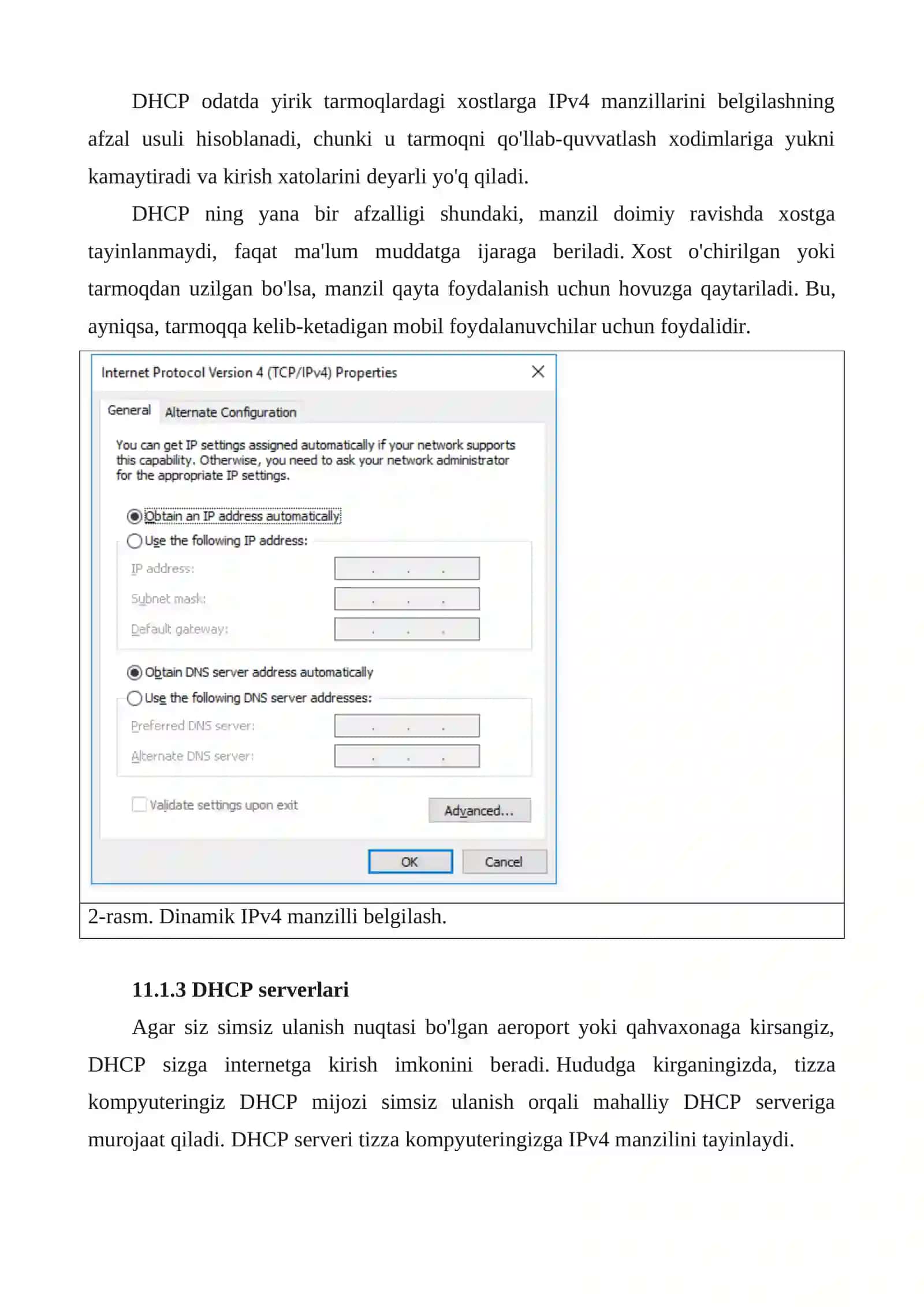 DHCP bilan dinamik manzillash 3
