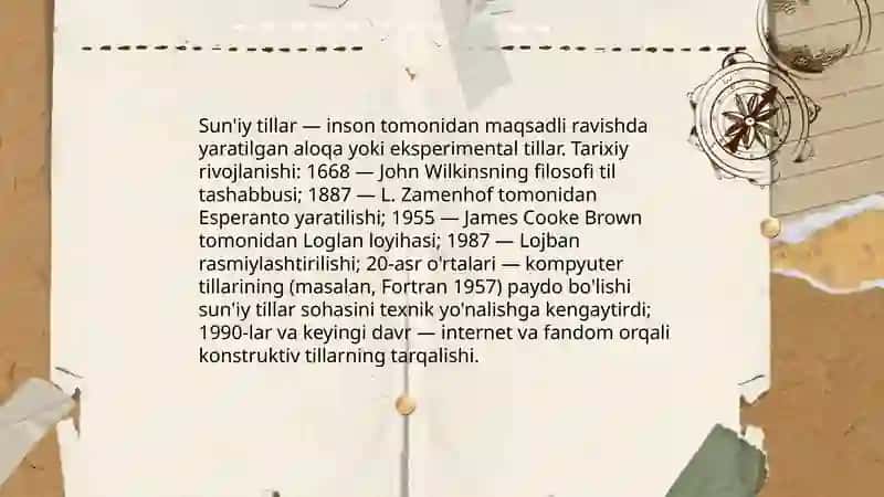 Sun'iy tillar 3