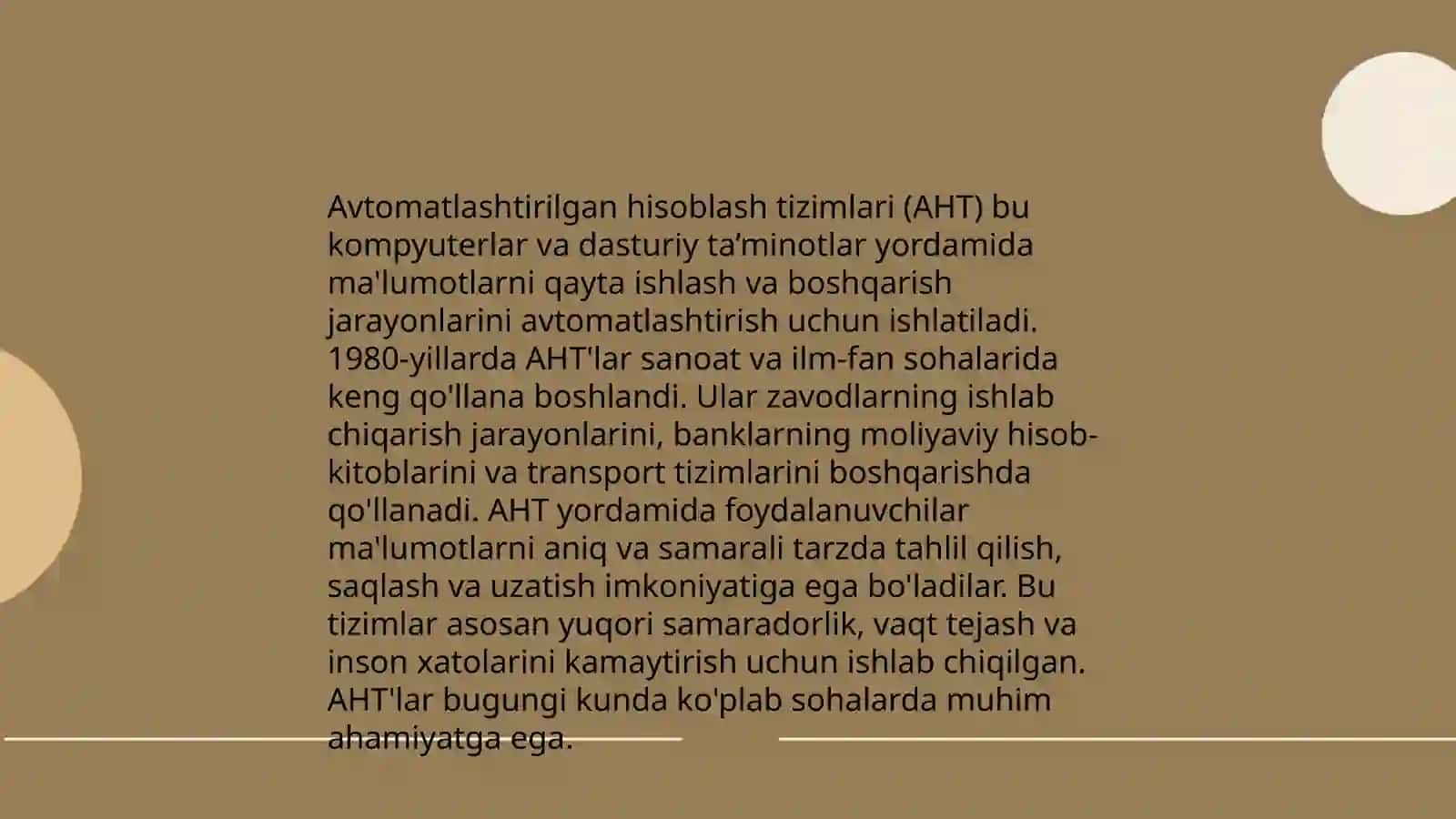 Avtomatlashtirilgan hisoblash tizimlari 3