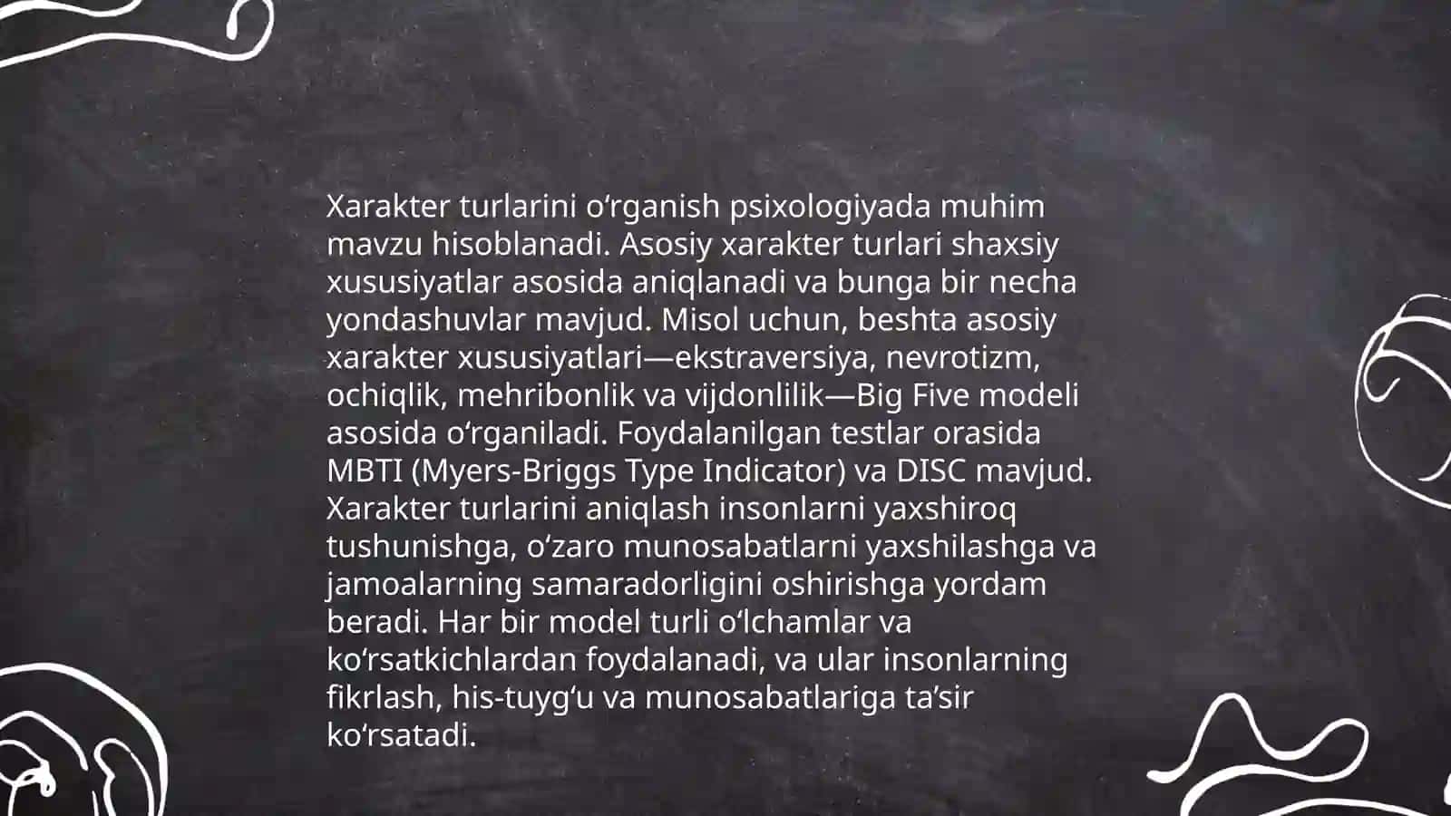 Xarakterlar 3