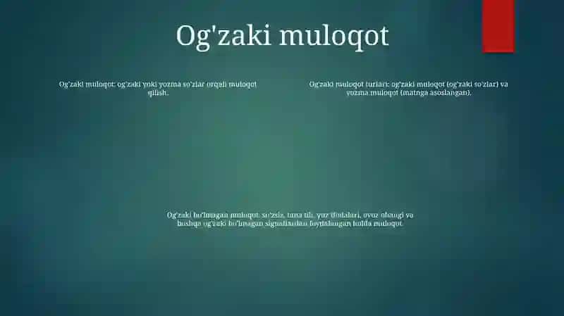 Muloqot Turlari 3