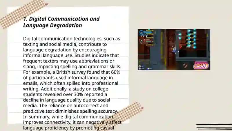 Digital Communication and Language Degradation 3