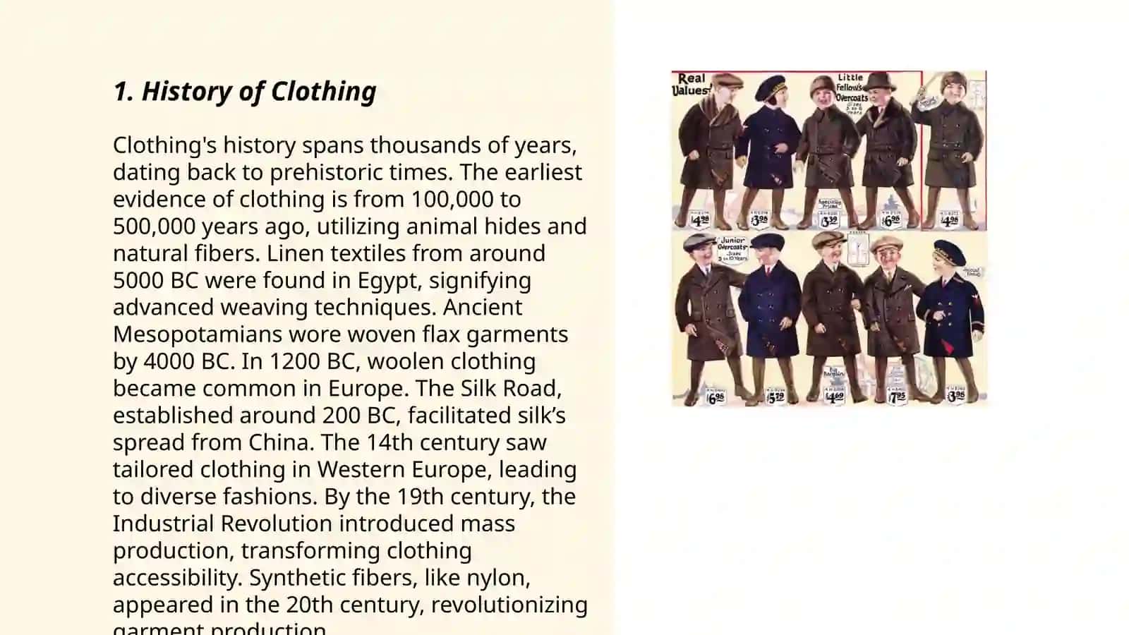 History of Clothing 3