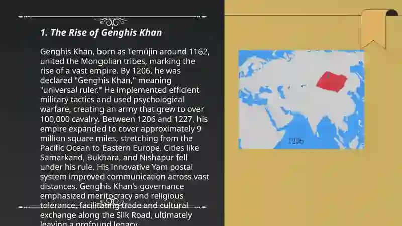 The formation of a centralized Mongol empire 3