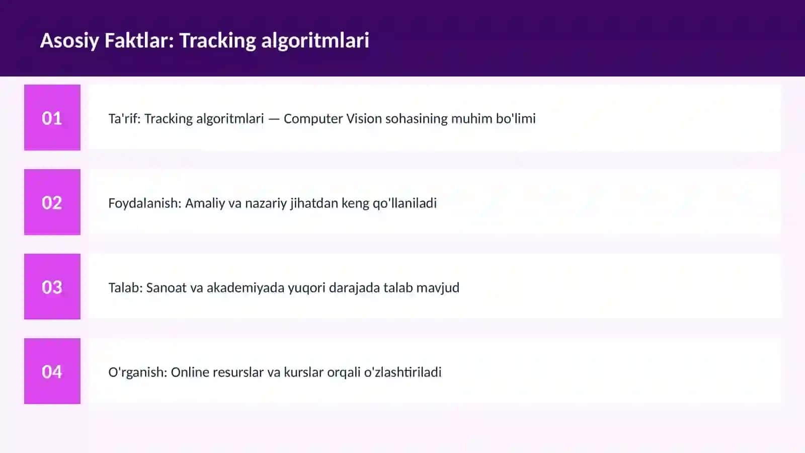 Tracking algoritmlari 3