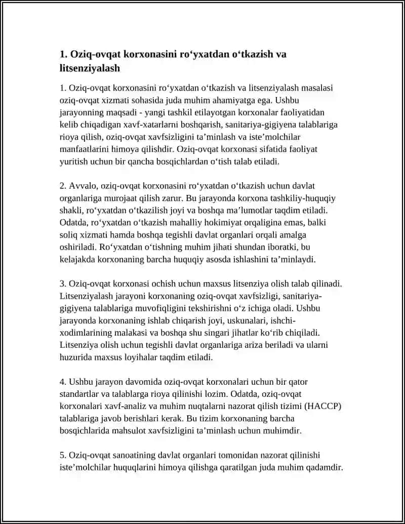 OZIQ-OVQAT XIZMATI (FOOD BUSINESS) 3