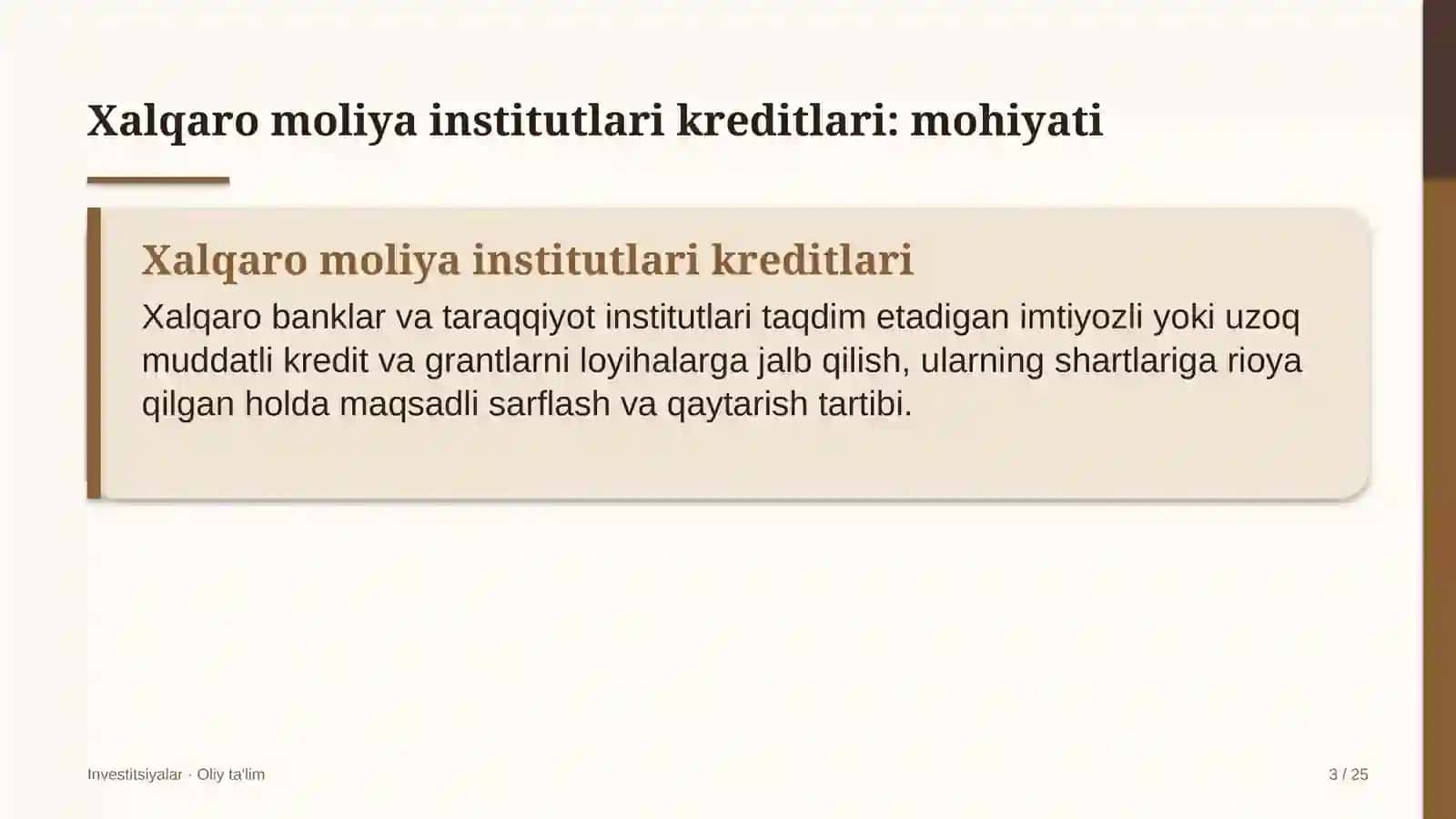 elektron hujjat aylanishi tizimlarida xalqaro moliya institutlari kreditlaridan foydalanish 4543 3