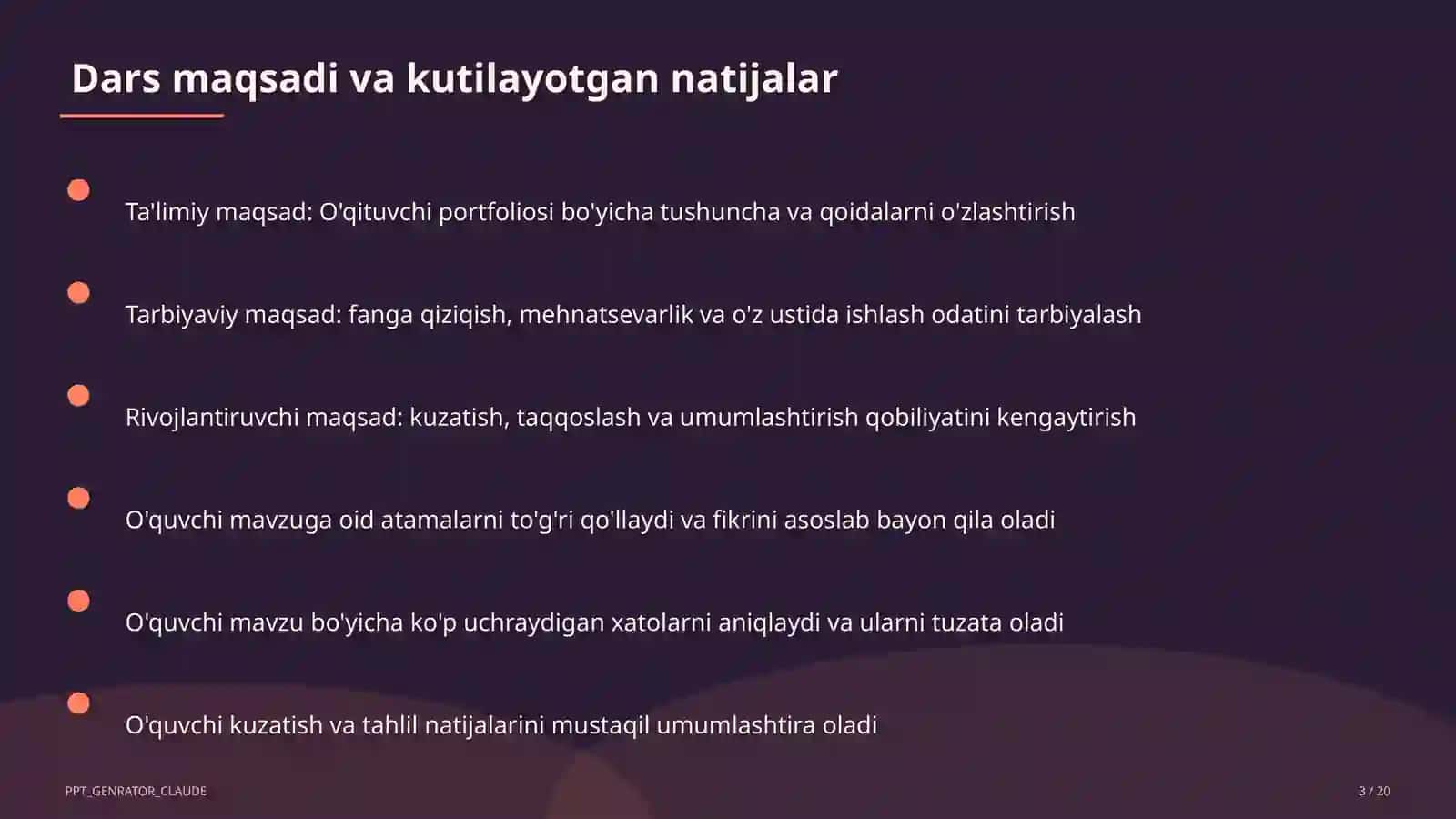 O'qituvchi portfoliosi 3