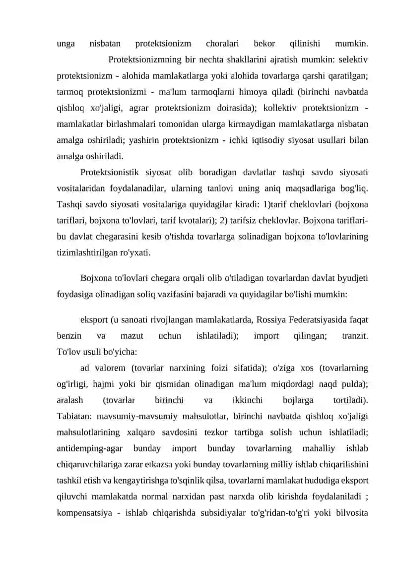 ERKIN SAVDO VA PROTEKSIONIZM SIYOSATI 3