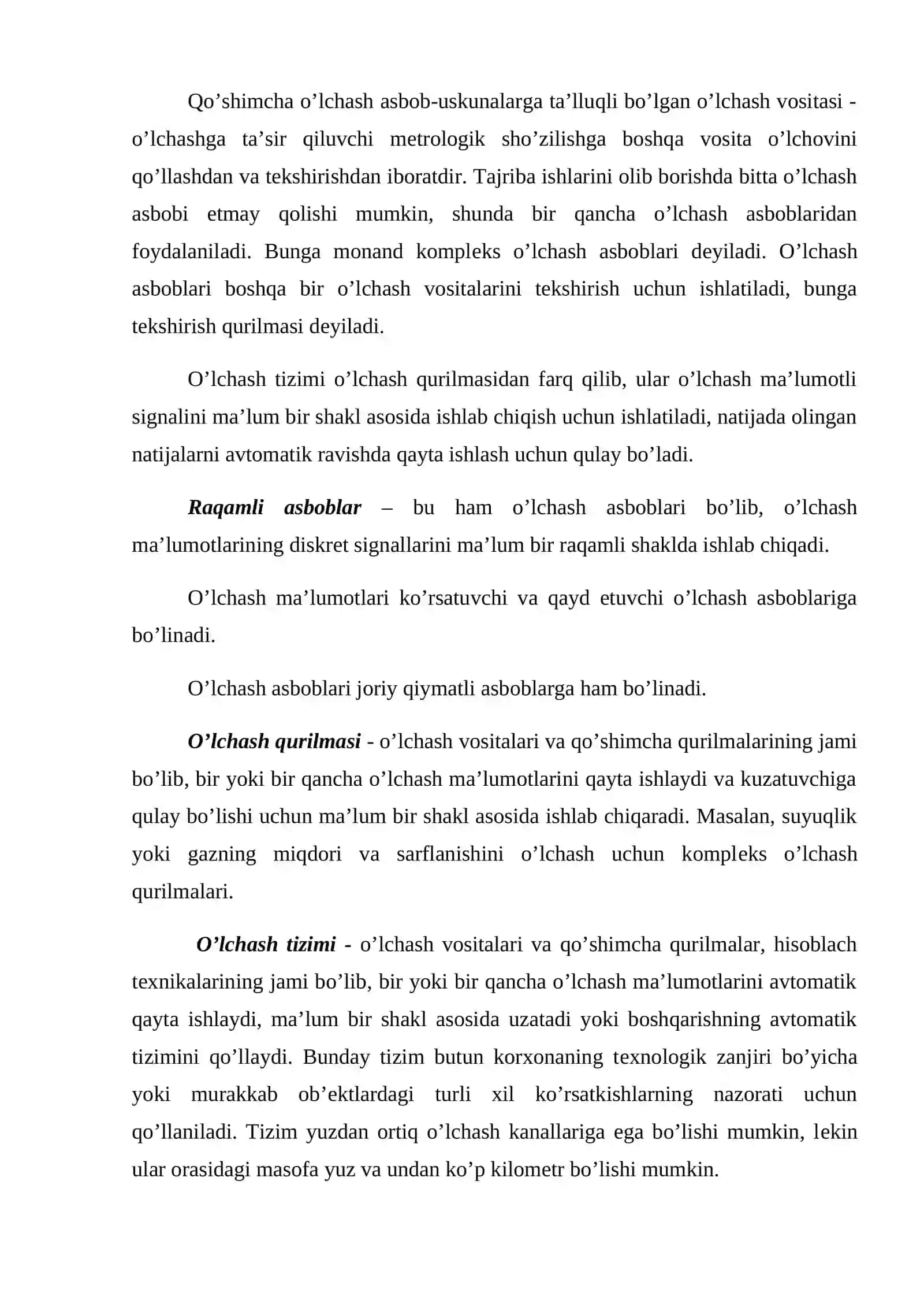 Kundalik hayotdagi o'lchashlar 3