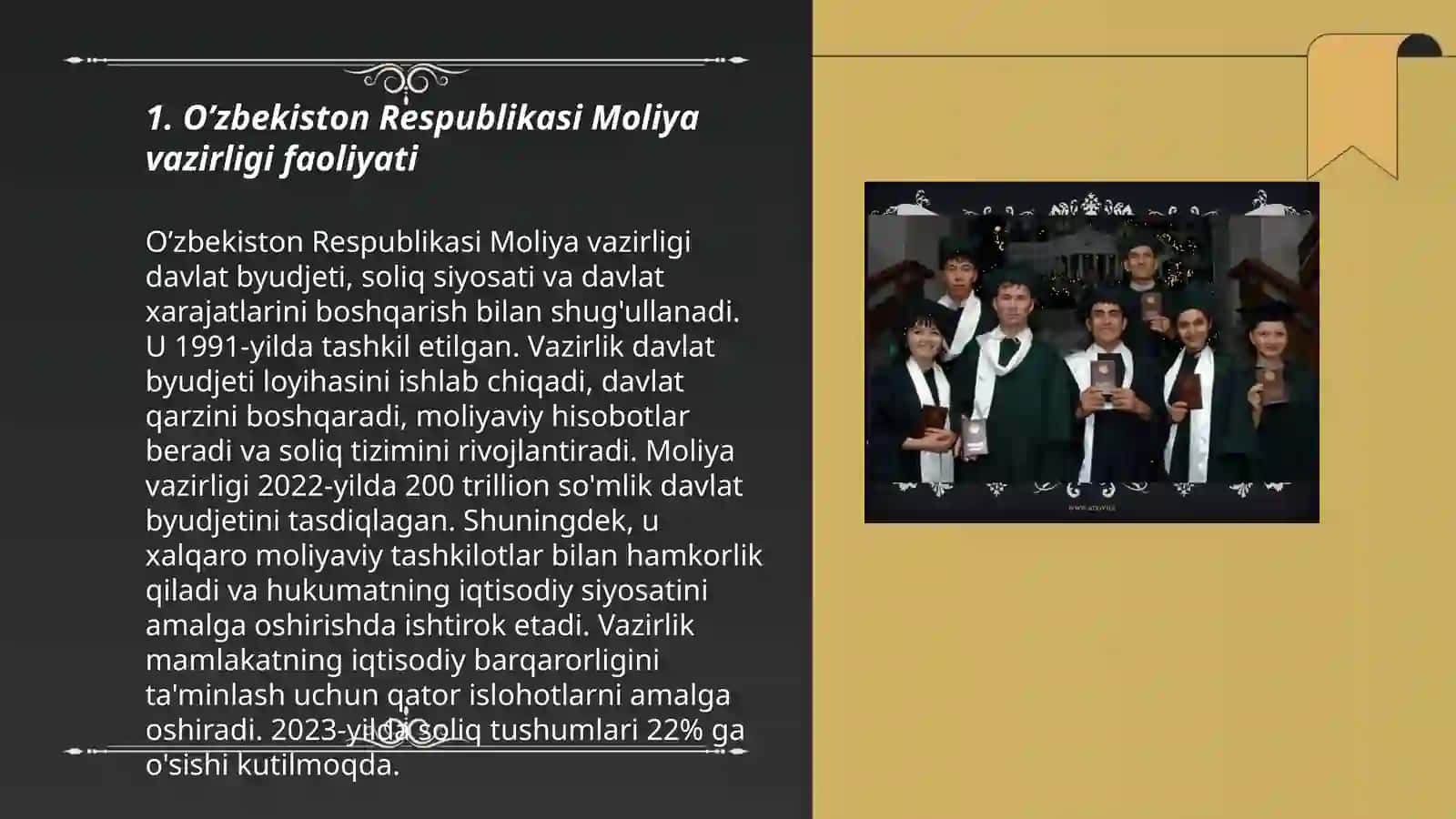 O’zbekiston Respublikasi Moliya tizimi 3