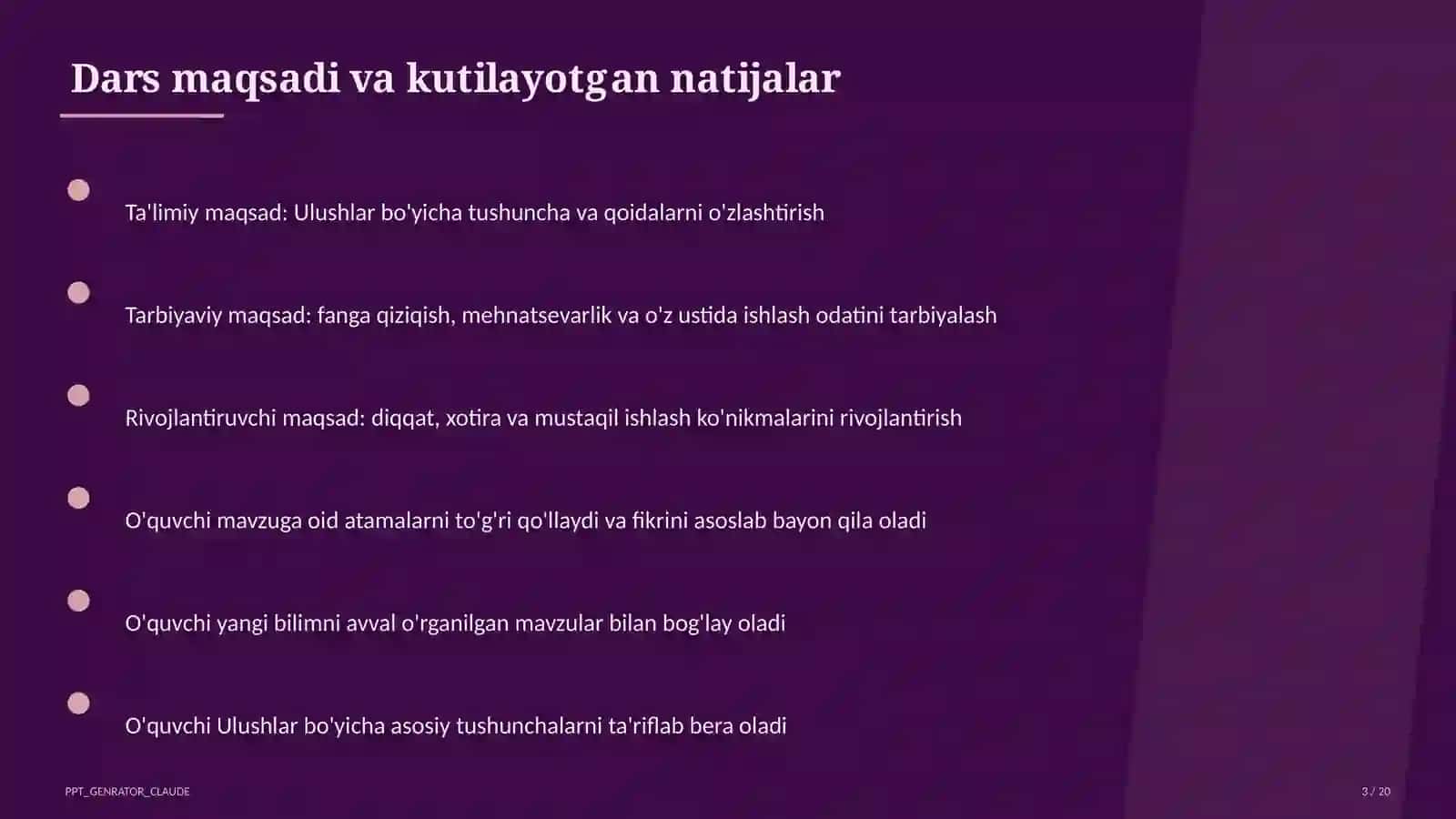 Ulushlar (3-sinf) 3