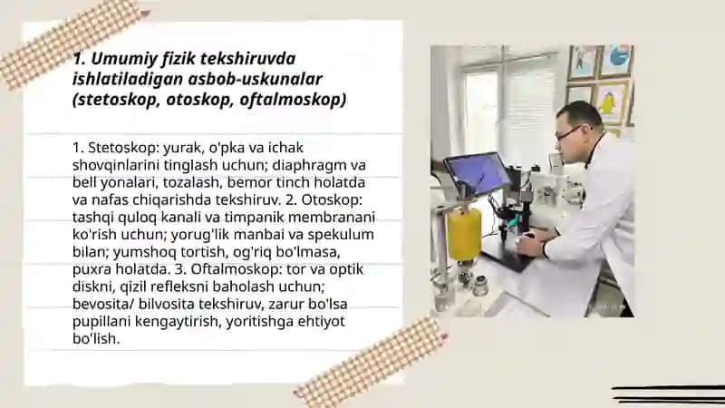 Bemorlarning tibbiy asbob-uskunalar bilan tekshirish 3