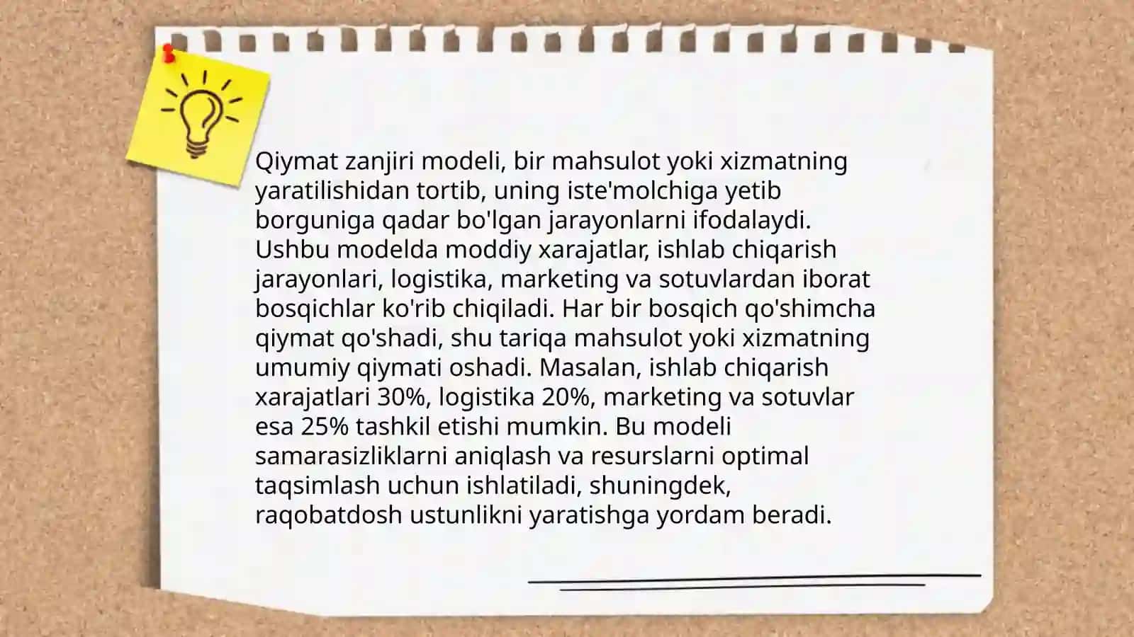 Qiymat zanjiri modeli 3