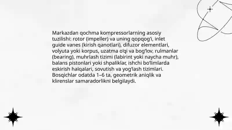 Markazdan qochma kompressorlar mavzusi 3