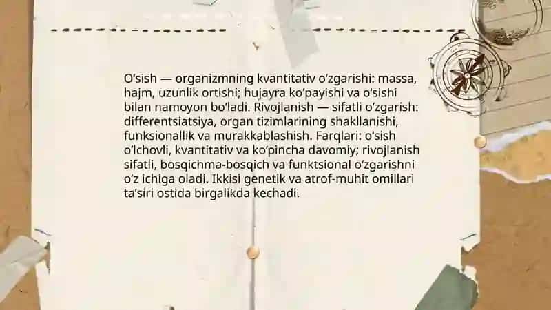 Oʻsuvchi organizmning oʻsish va rivojlanish qonunyatlari 3