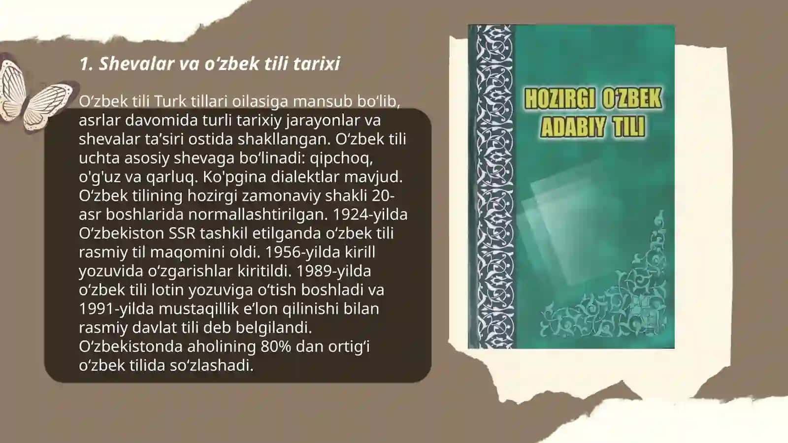 Shevalar va Òzbek adabiy tili 3