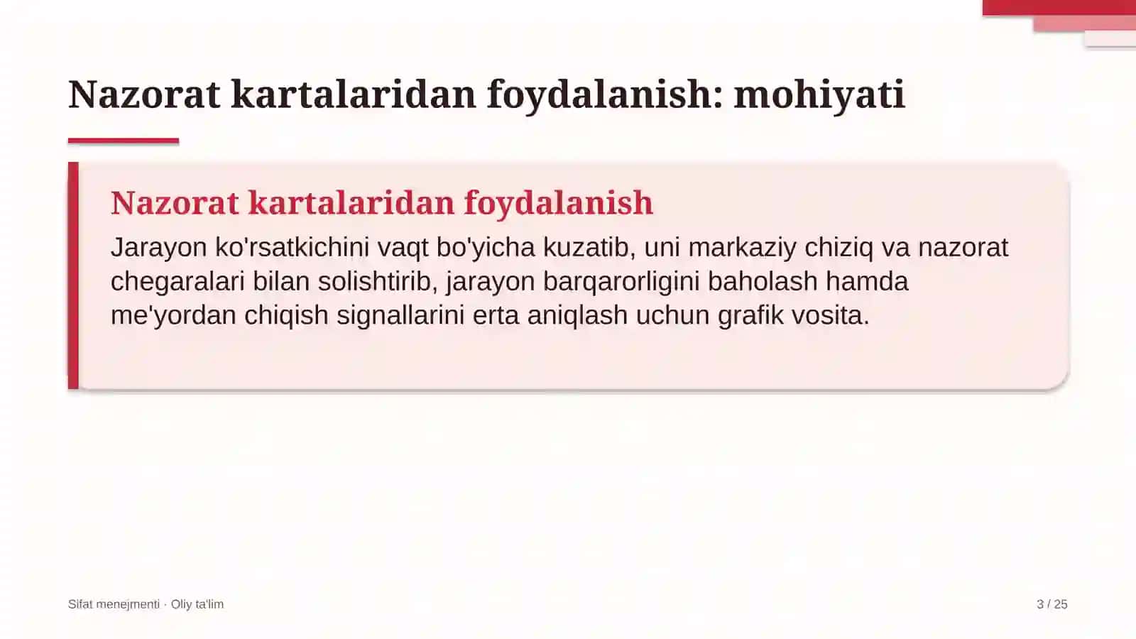 G'allachilikda nazorat kartalaridan foydalanish 3
