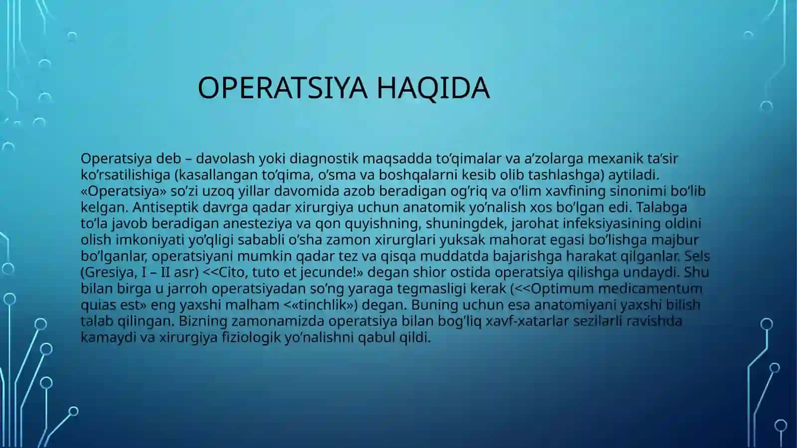Xirurgik operatsiyalar 3