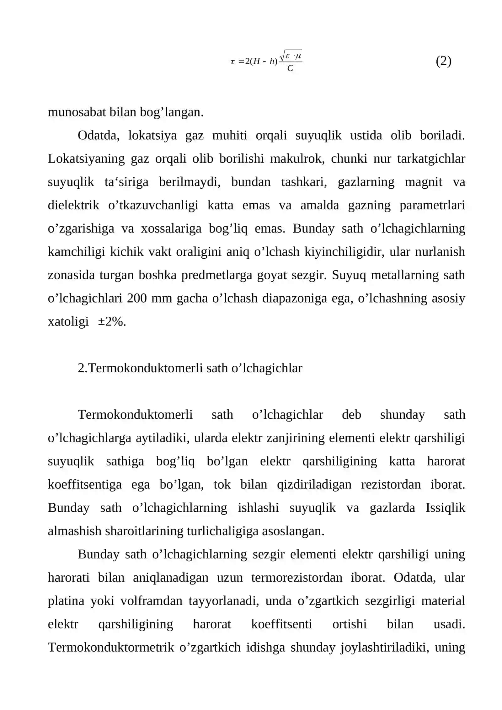 Radiotulqinli sath o'lchagichlar 3
