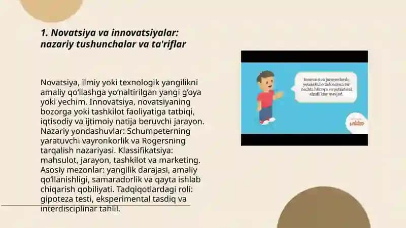 Novatsiya va innovatsiyalar 3