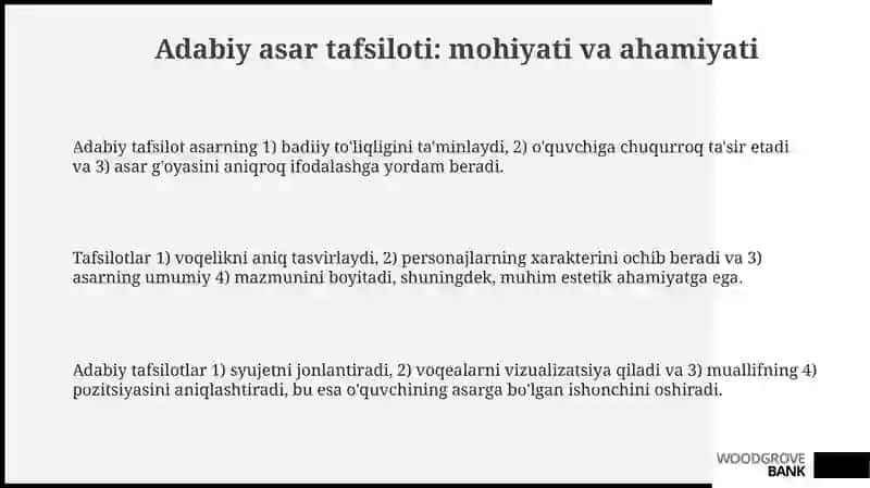 Badiiy asarda detal 3