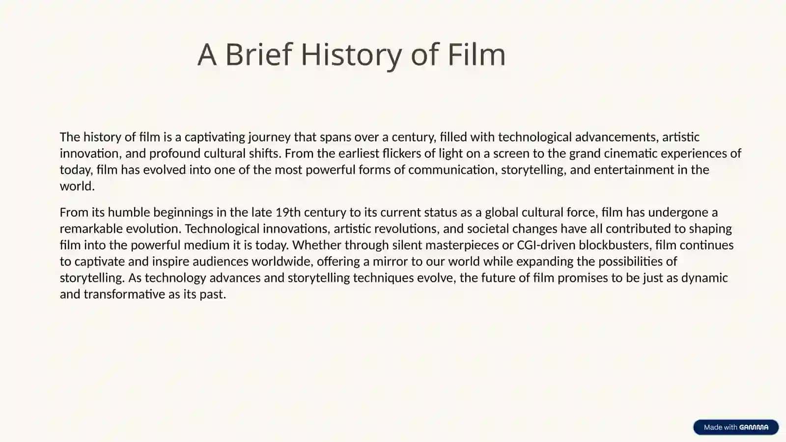 Films and TV Programmes: A Cultural Tapestry 3
