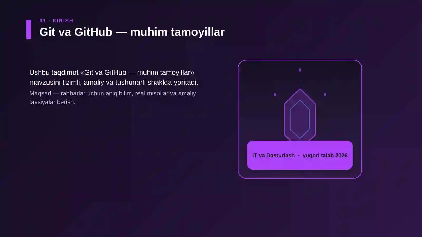 Git va GitHub — muhim tamoyillar 3