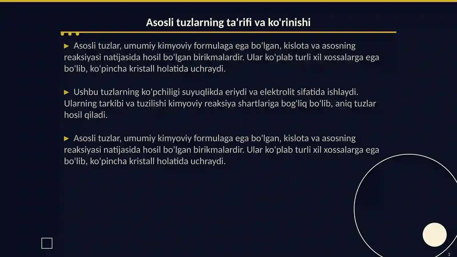 Asosli tuzlar 3