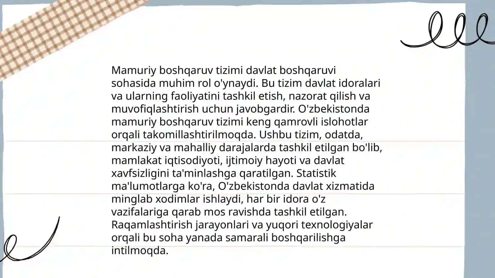 Mamuriy ish yuritish 3