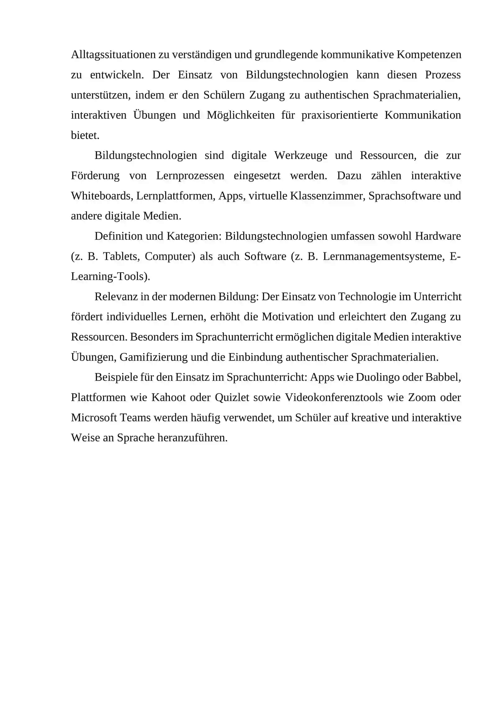 Bedeutung von Bildungstechnologien für die Entwicklung der dialogischen Sprache von Schülern der Sekundarstufe 3