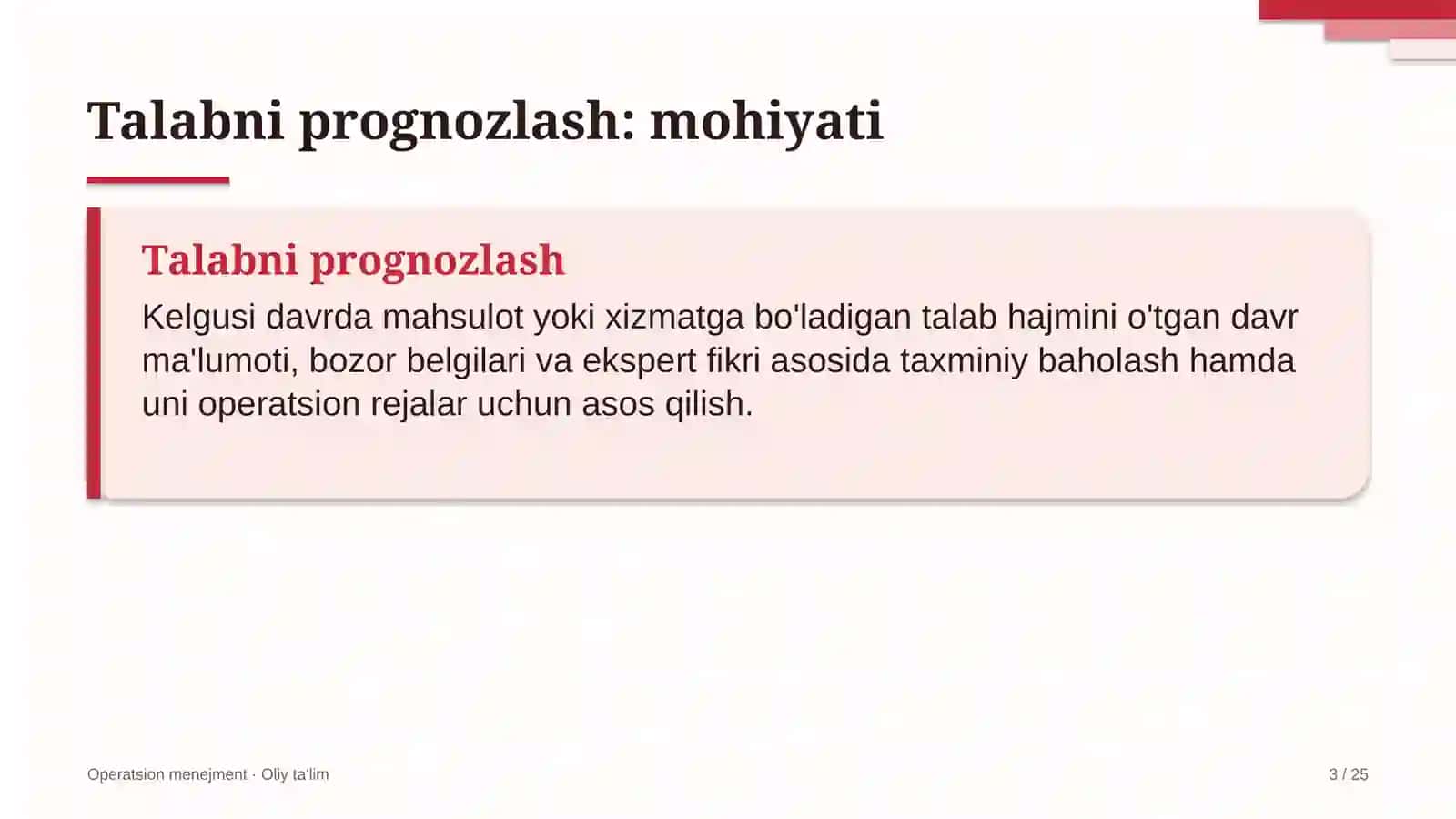 Kosmetika do'konlarida operatsion rejalashtirishda talabni prognozlash 3