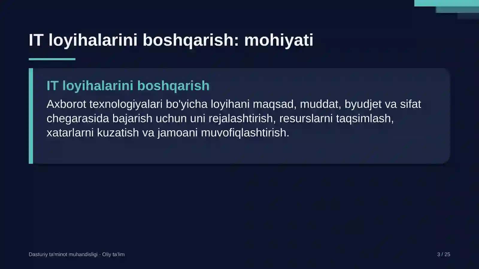 telekanallarda it loyihalarini boshqarish 3978 3