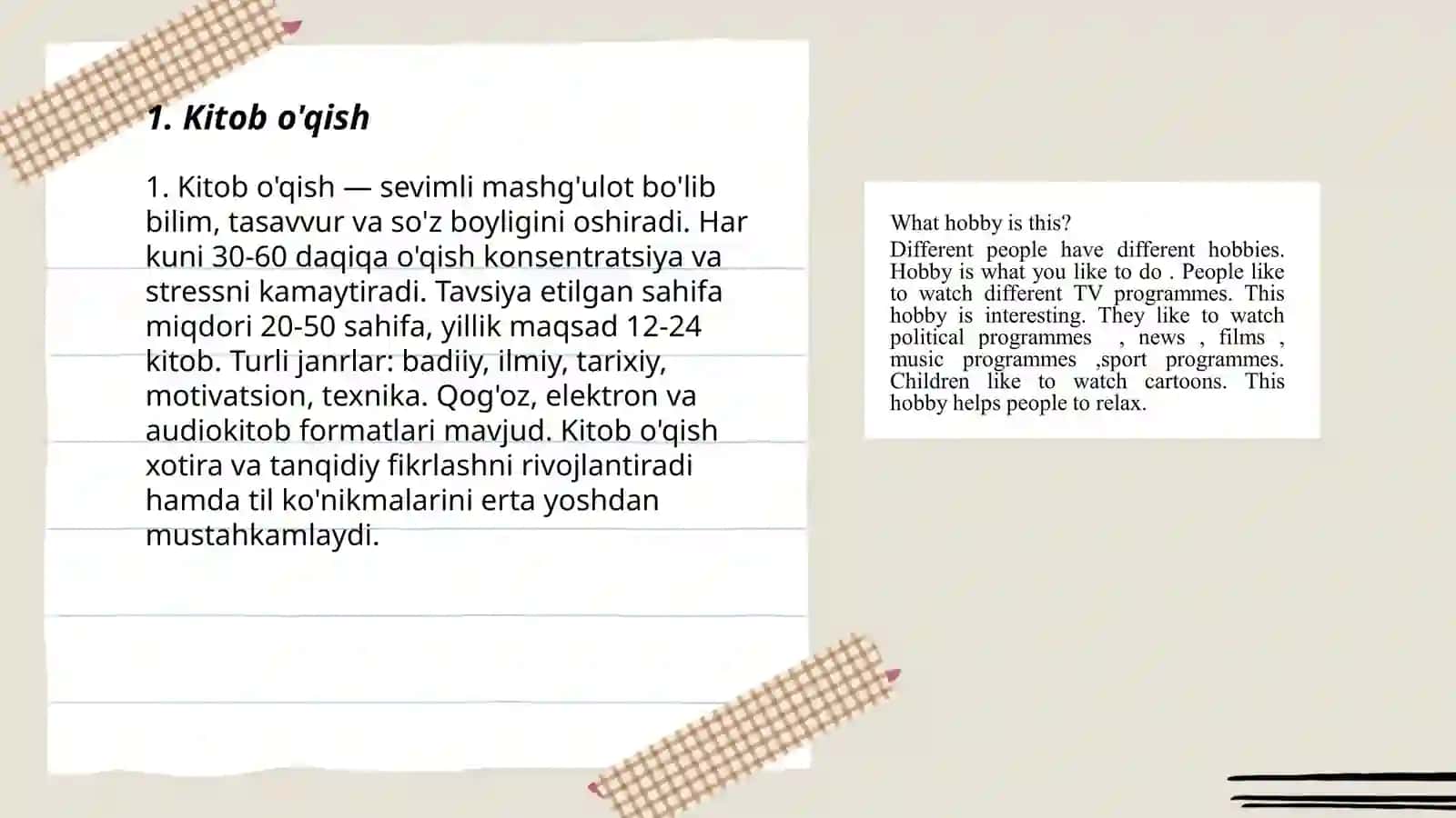 Kitob o'qish 3