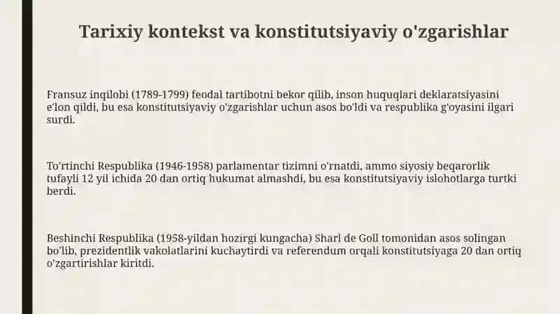 Tarixiy kontekst va konstitutsiyaviy o'zgarishlar 3