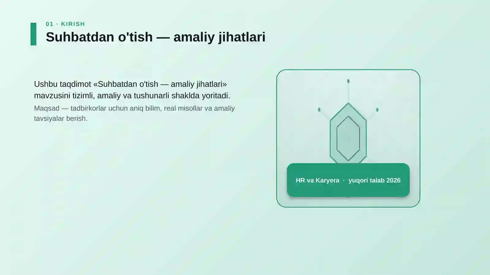 Suhbatdan o'tish — amaliy jihatlari 3