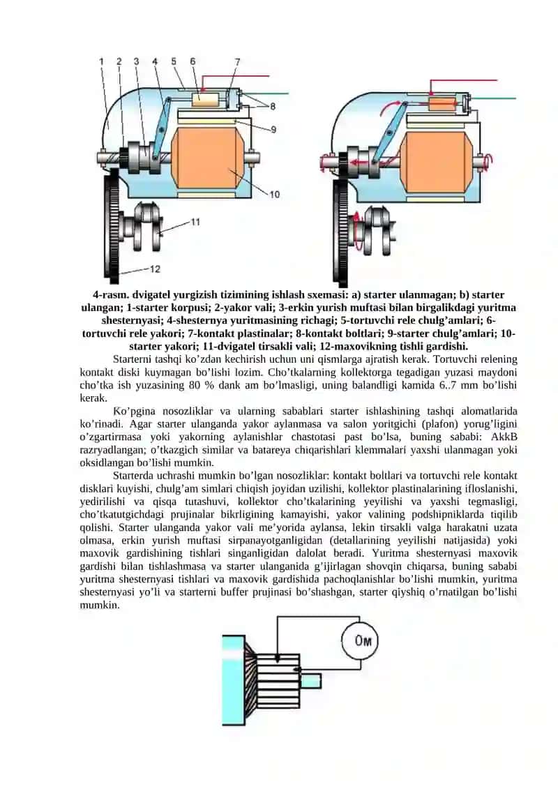 12-tajriba ishi. Avtomobilning elektr va elektron jihozlariga texnik xizmat ko'rsatish va ta'mirlash ishlari texnologiyasi 3