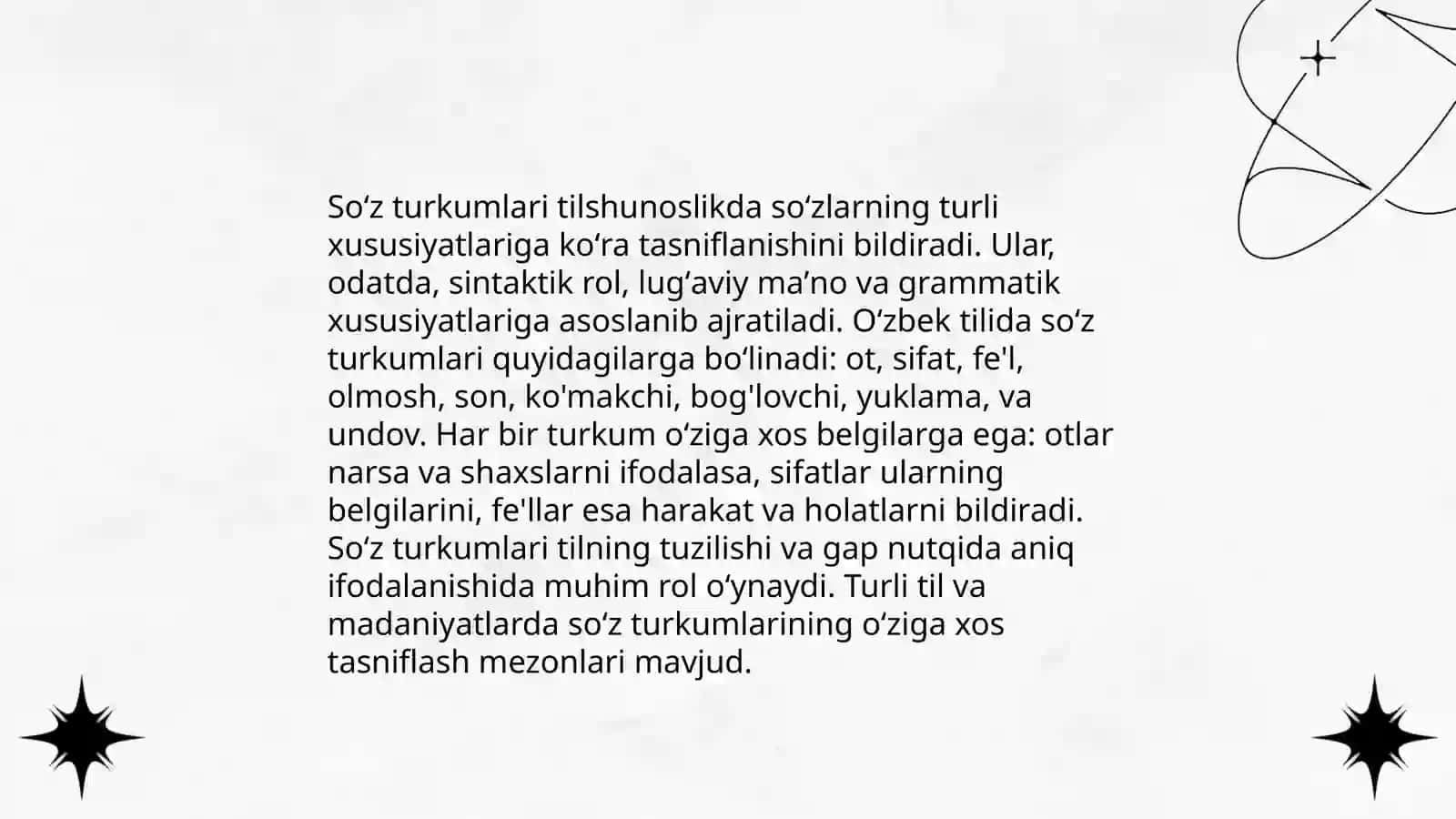 Internetdan boshlangʻich sinflarda soʻz turkumlarini oʻrganishgan oid ma’lumotlarni yigʻish 3
