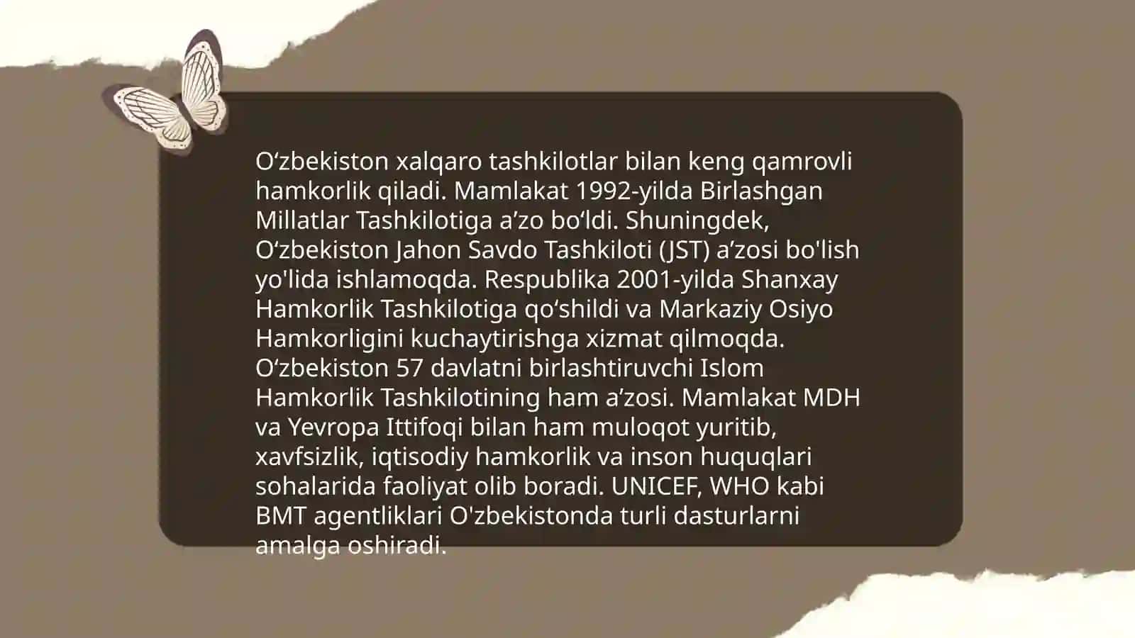 Oʻzbekiston va jahon hamjamiyati 3