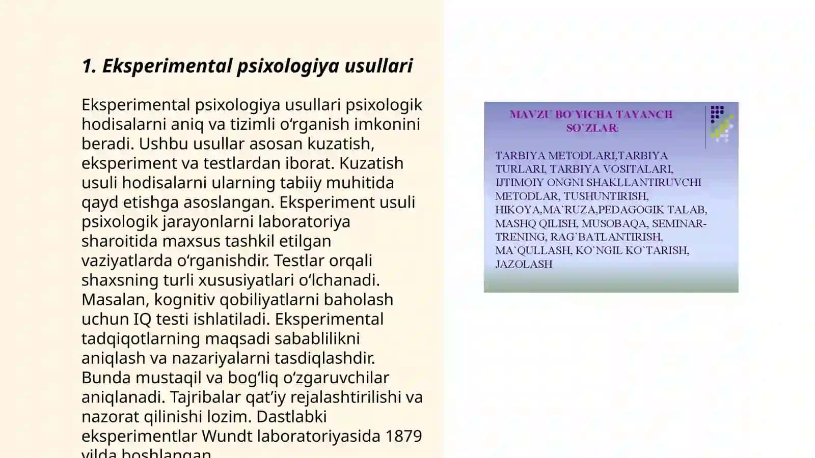 Hozirgi zamon psixologiyasi tadqiqot metodlari 3