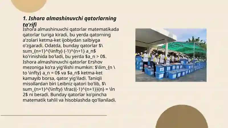 Ishora almashinuvchi qatorlar 3