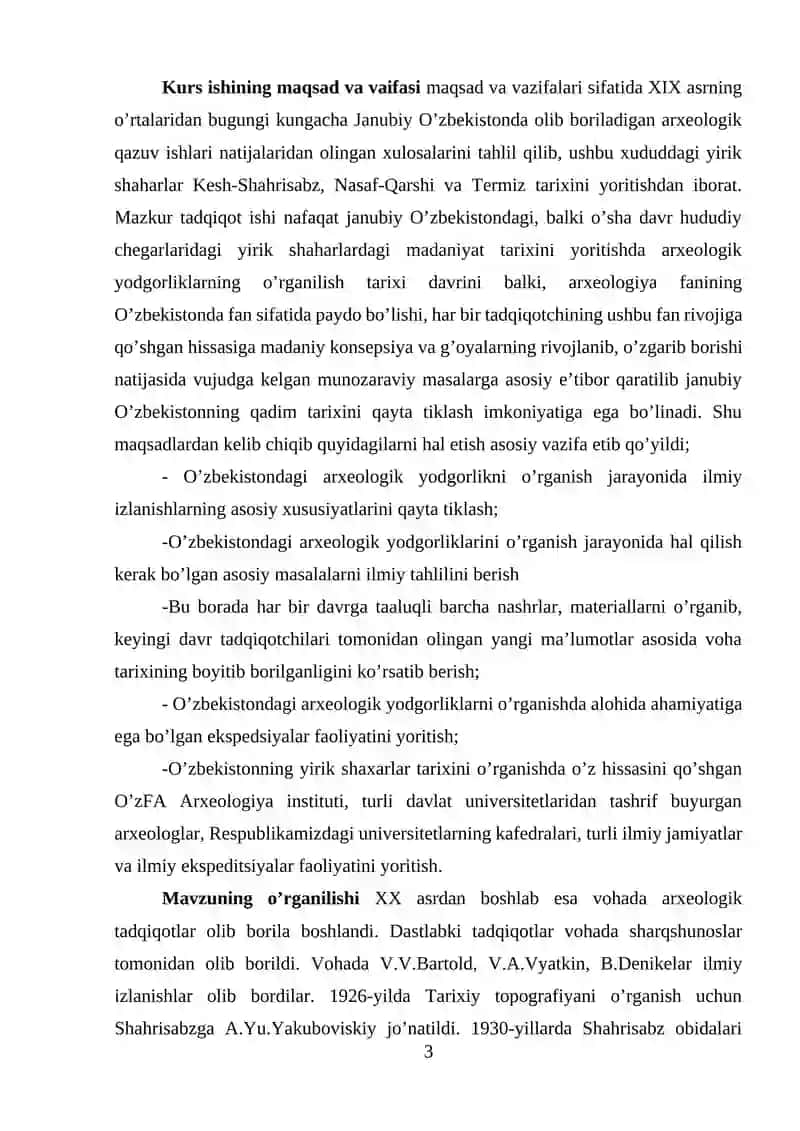 Arxeologik o'lkashunoslik 3