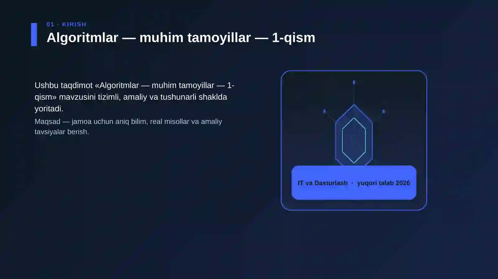 Algoritmlar — muhim tamoyillar — 1-qism 3