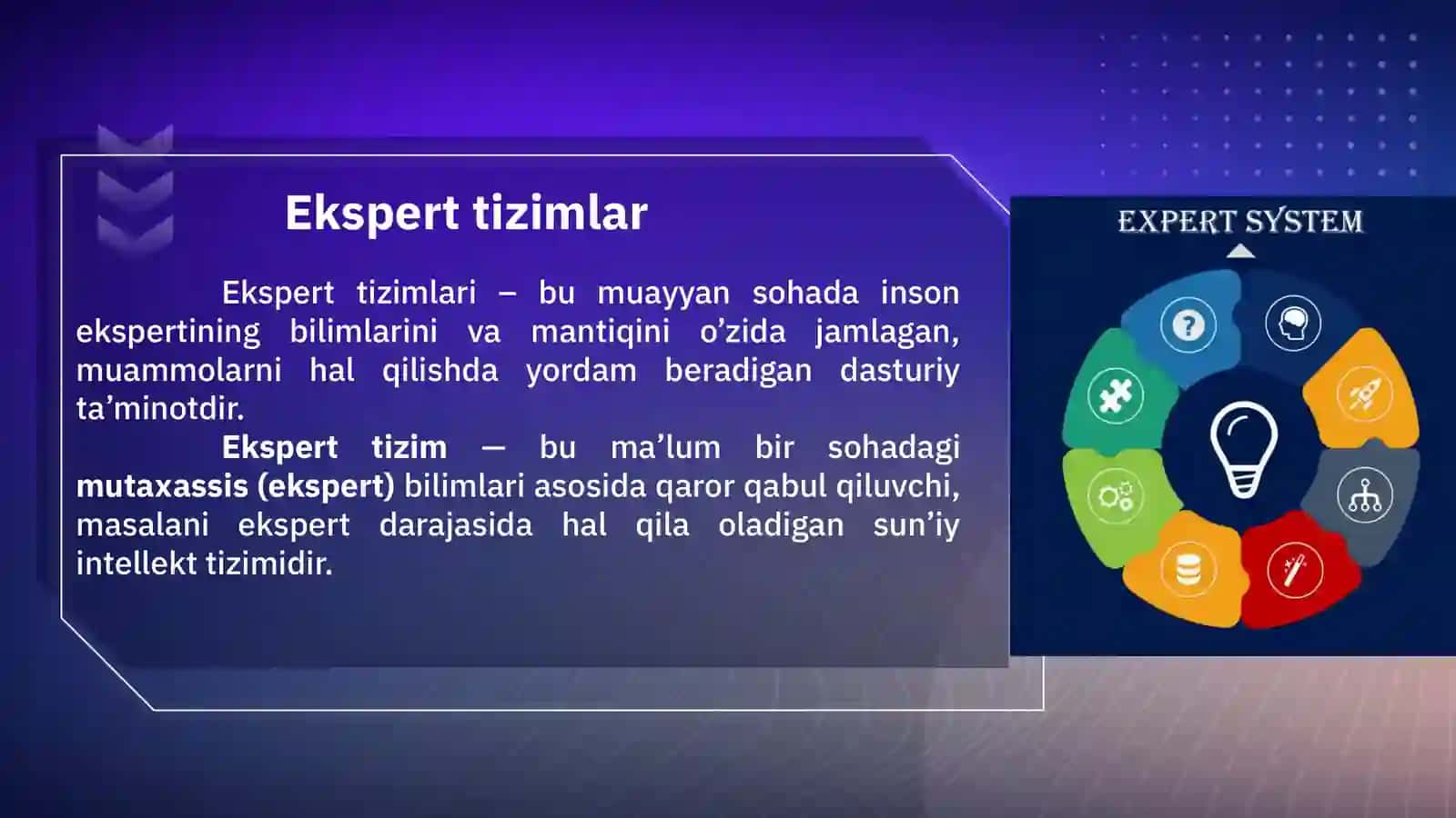 Dinamik ekspert tizimlari 3