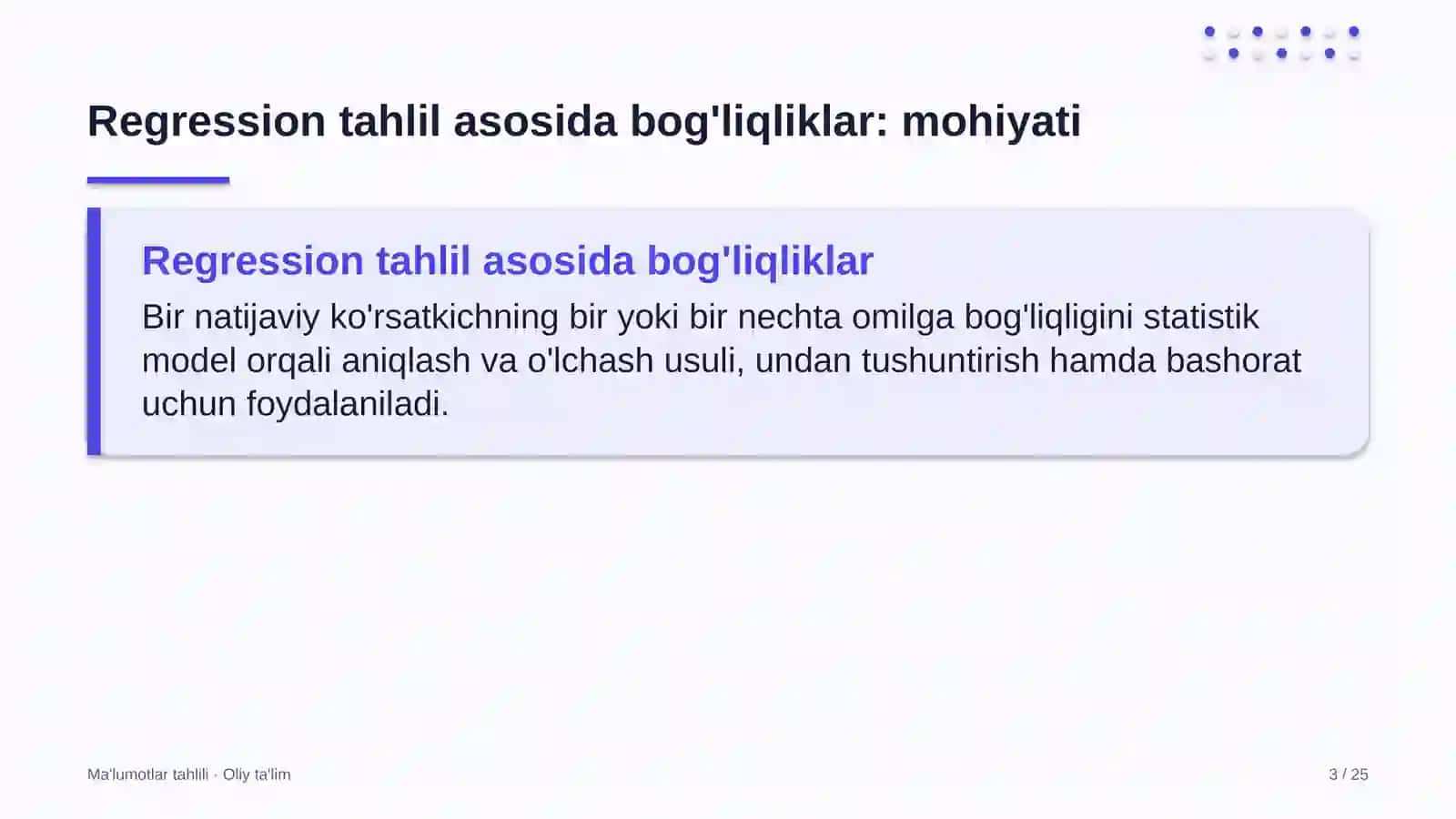 Gid-ekskursovodlik xizmatida regression tahlil asosida bog'liqliklarni aniqlash 3