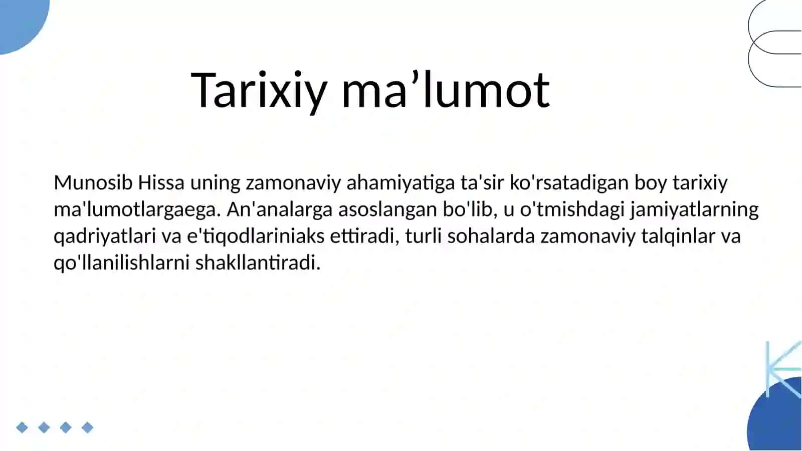 Munosib hissa 3