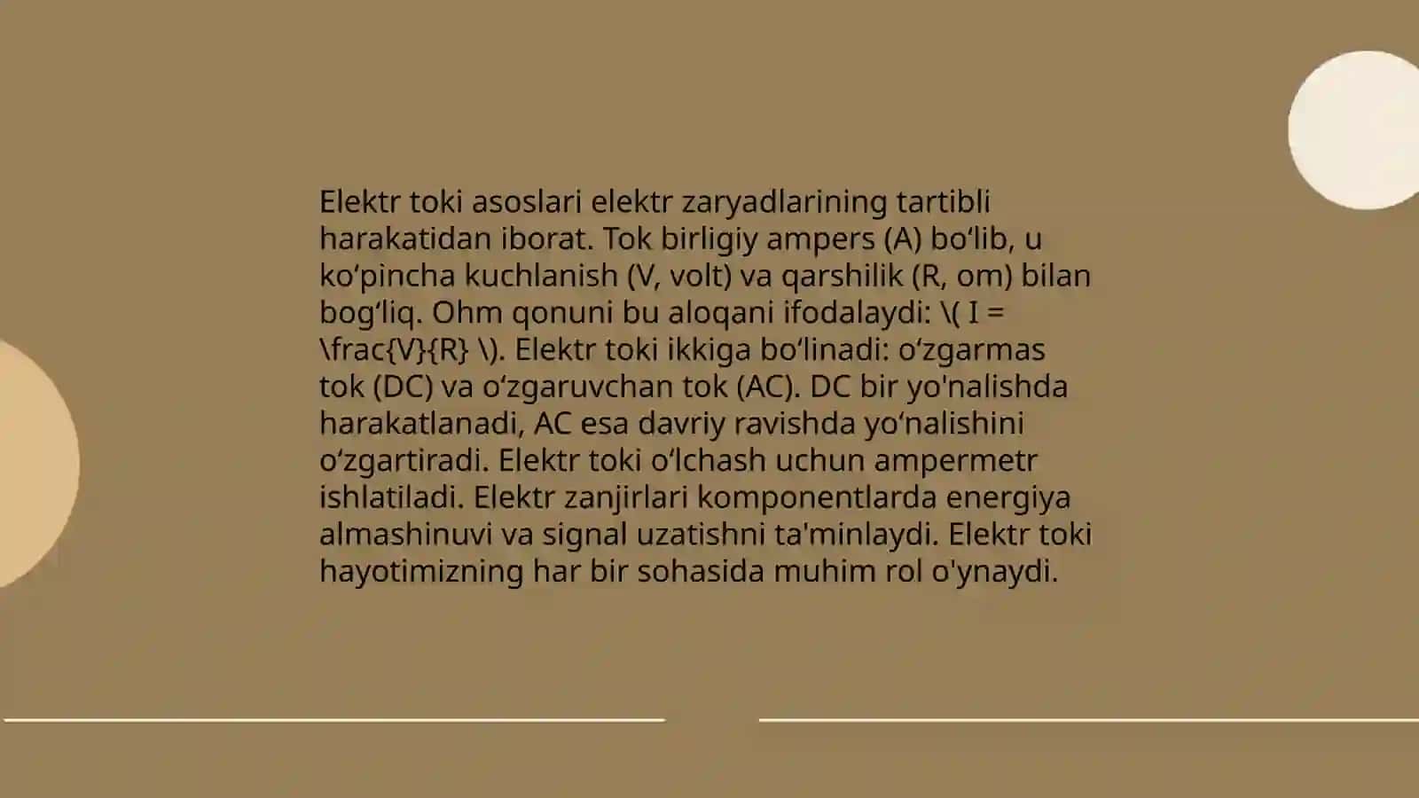 Elektr toki asoslari 3